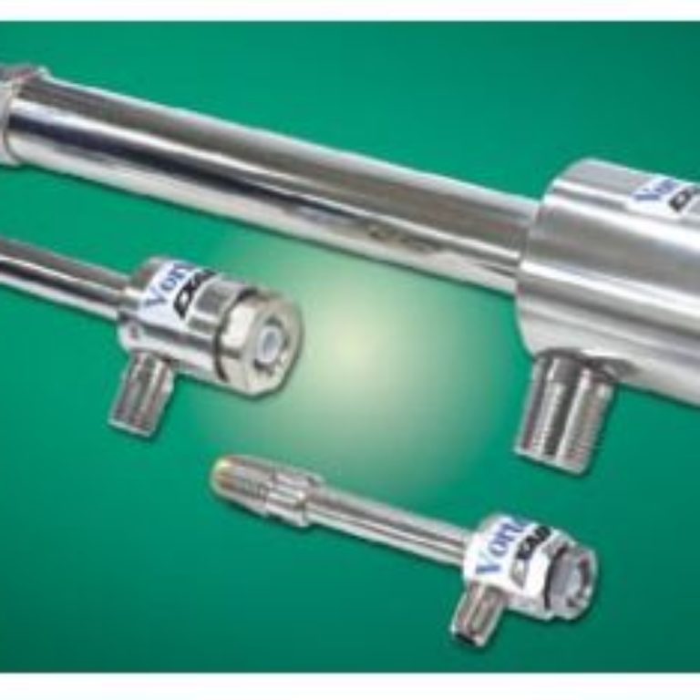 aire comprimido para generar una corriente de aire frío en un extremo y una corriente de aire caliente en el otro