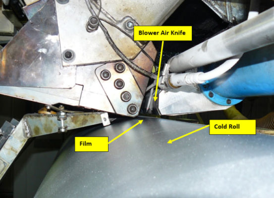 cortina de aire industrial en industria plástica
