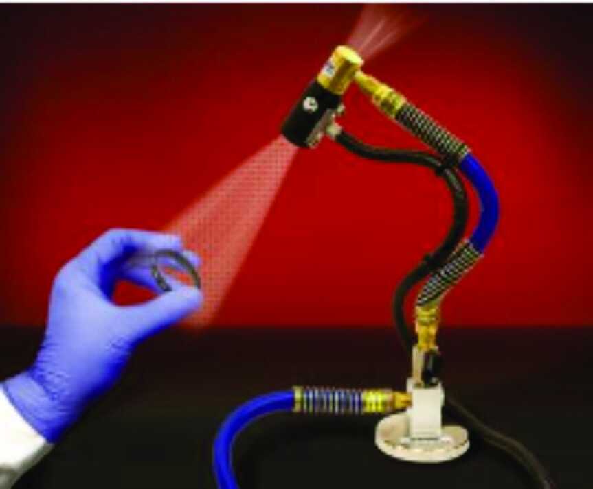 aplicación jet de aire ionizado