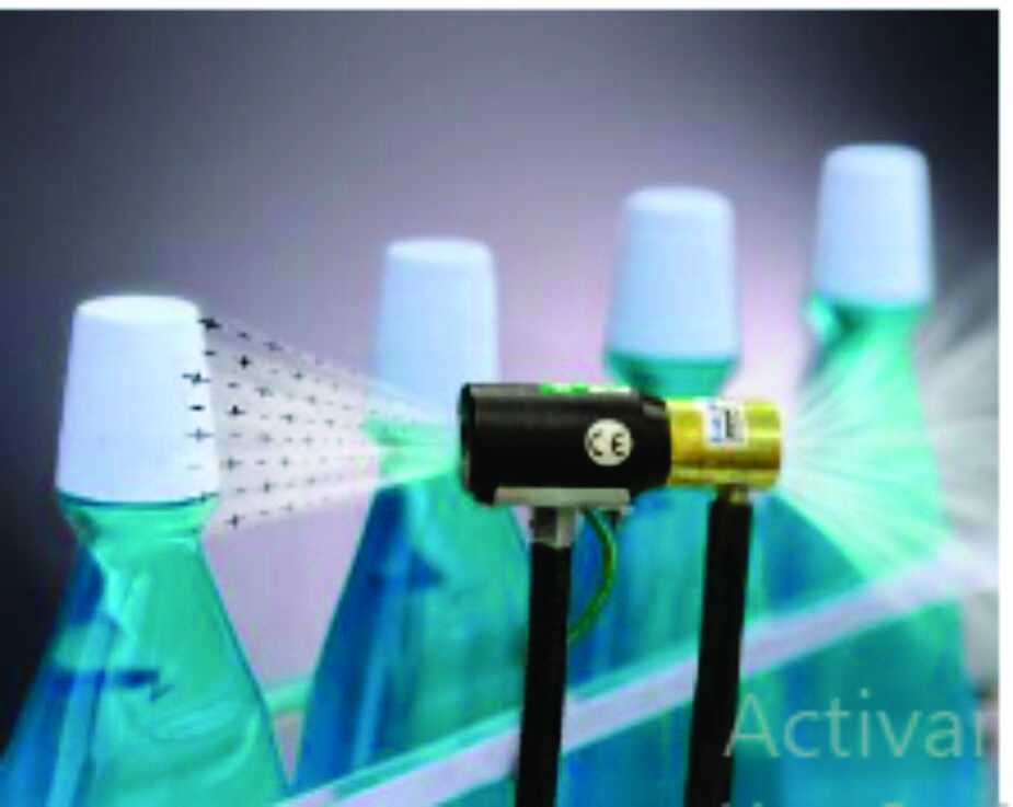 aplicación jet de aire ionizado